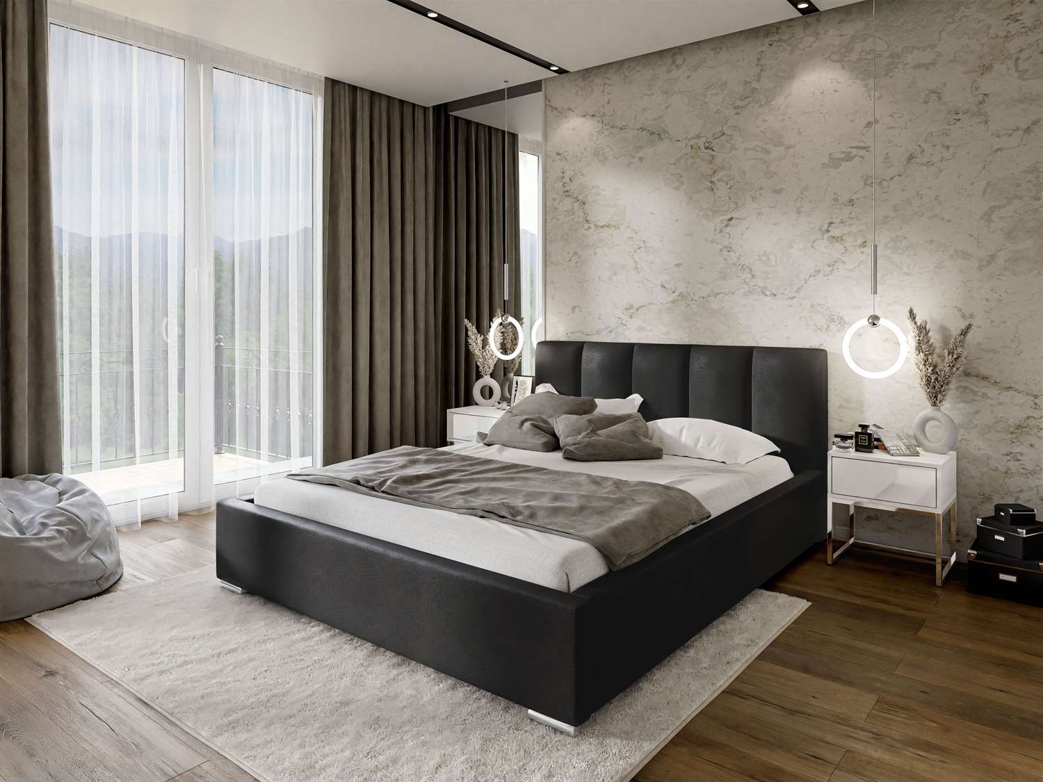 Łóżko tapicerowane SALOME Madryt 9100