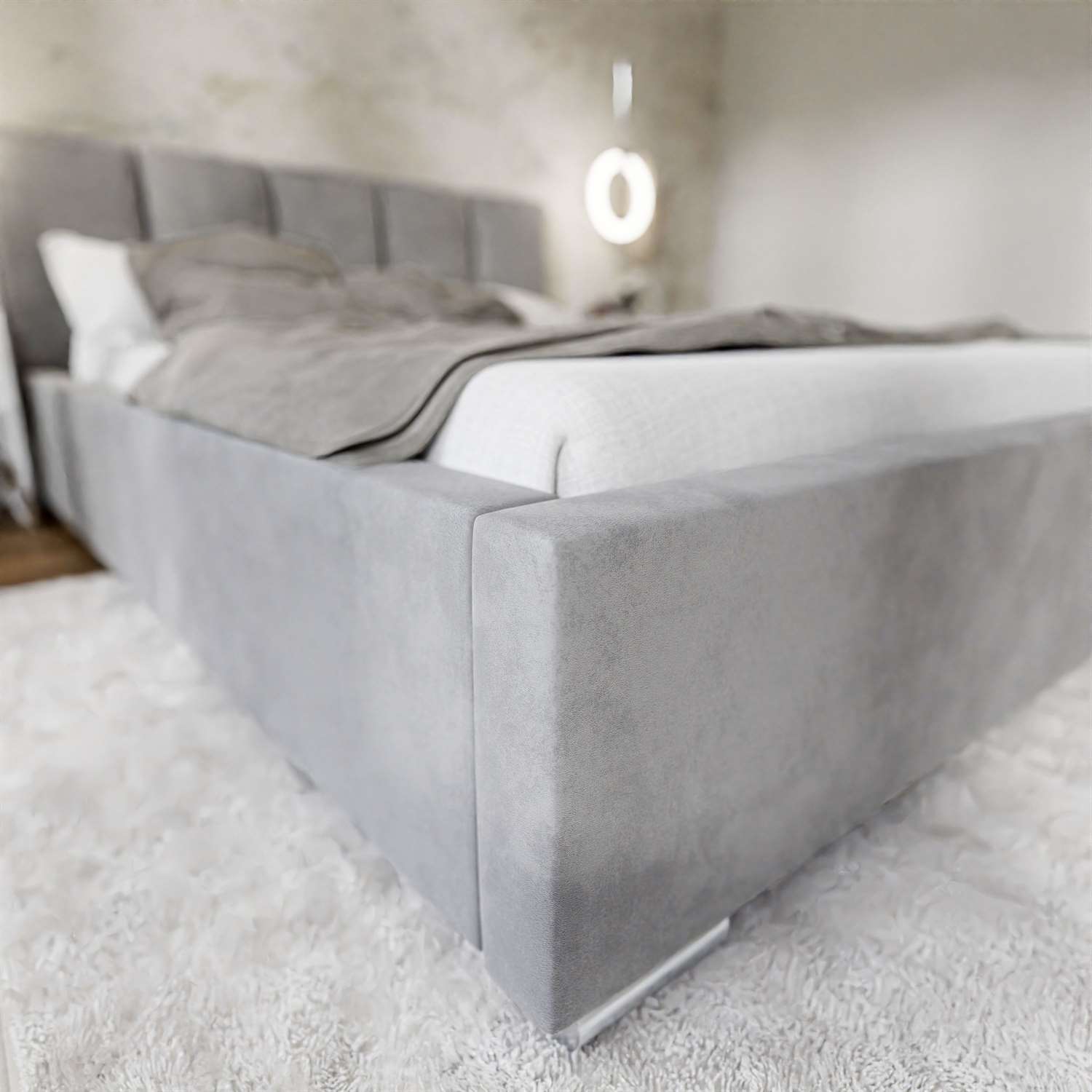 Łóżko tapicerowane SALOME wysoki zagłówek