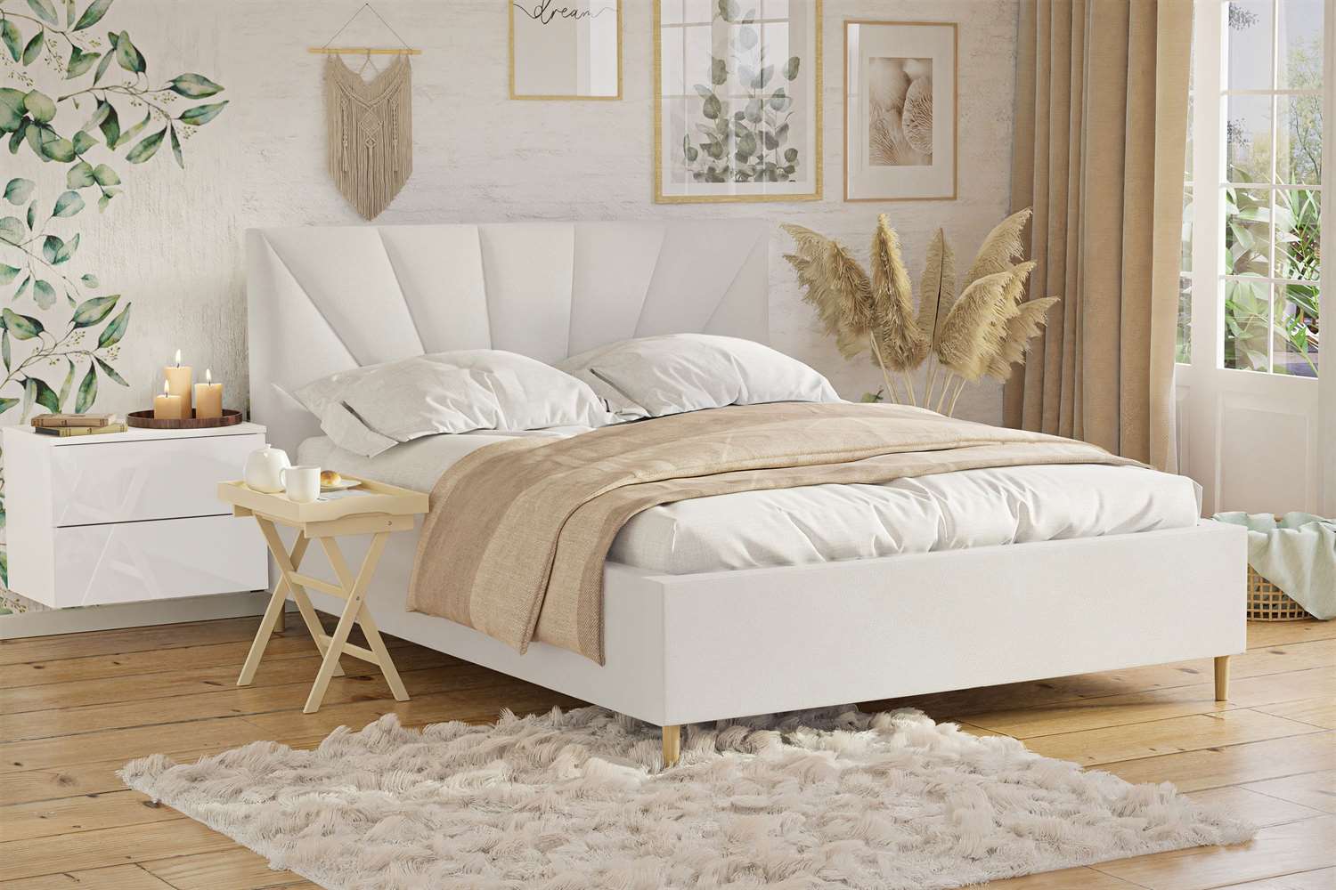Łóżko tapicerowane AINA z pojemnikiem Madryt 920