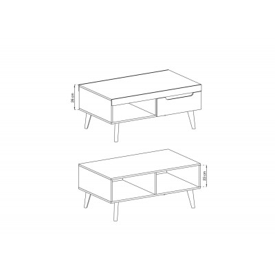 Ława, stolik kawowy NORDICA