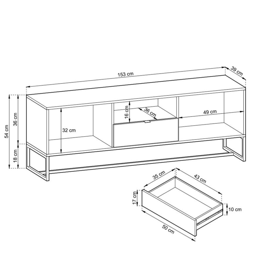 Szafka RTV AMBRO ARTV153 dąb artisan