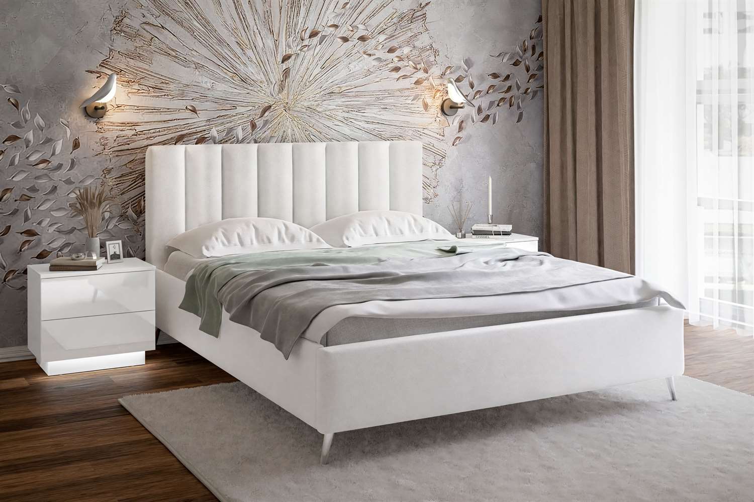 Łóżko tapicerowane NELLY Madryt 920