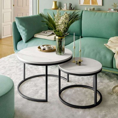 Okrągły stolik kawowy CIRI 2w1