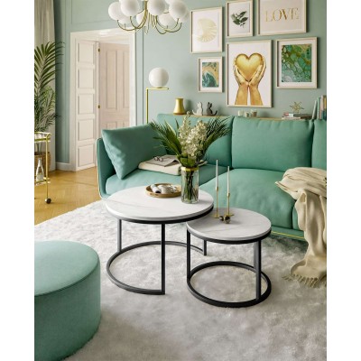 Okrągły stolik kawowy CIRI 2w1