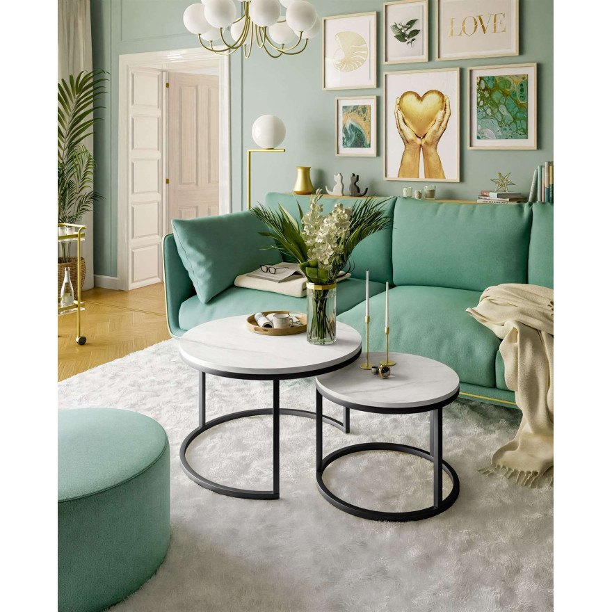 Okrągły stolik kawowy CIRI 2w1