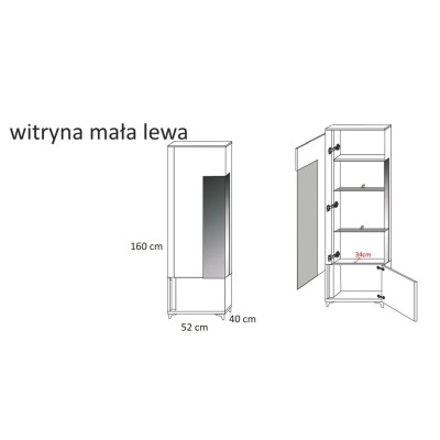 Witryna MARCO 50/160 - wysoki połysk