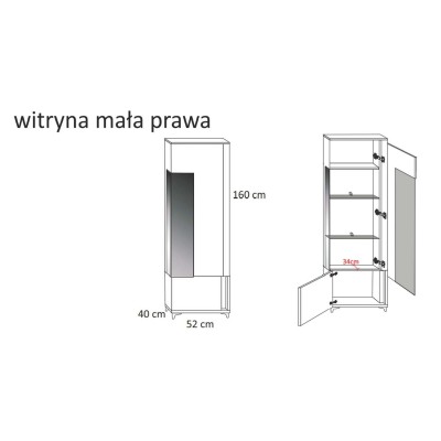 Witryna MARCO 50/160 - wysoki połysk