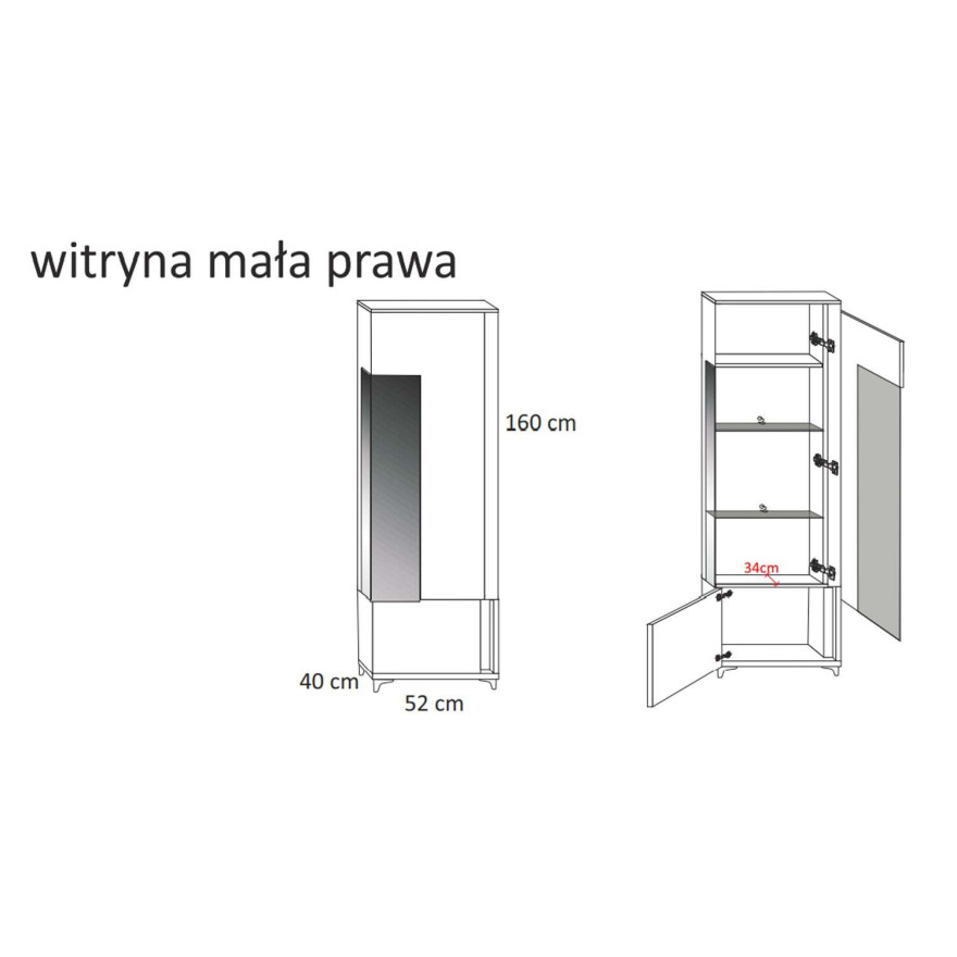 Witryna MARCO 50/160 - wysoki połysk