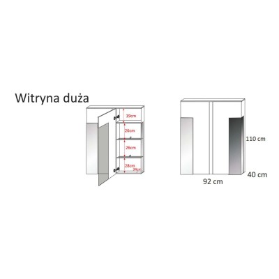 Witryna MARCO 50/200 - wysoki połysk Witryna MARCO 50/200 - wysoki połysk