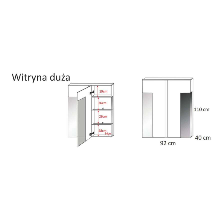 Witryna MARCO 50/200 - wysoki połysk Witryna MARCO 50/200 - wysoki połysk