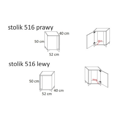 Stolik nocny MARCO biały wysoki połysk Stolik nocny MARCO biały wysoki połysk