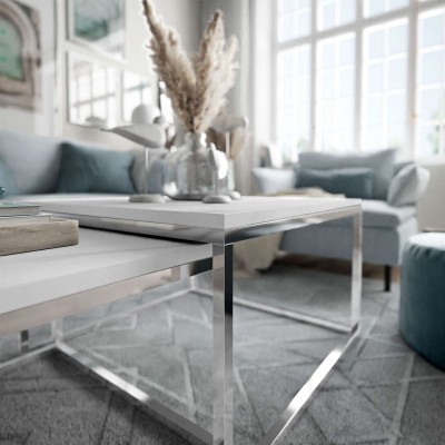 Stolik kawowy ława YOSHI 2w1 LEVANTO stelaż chromowany