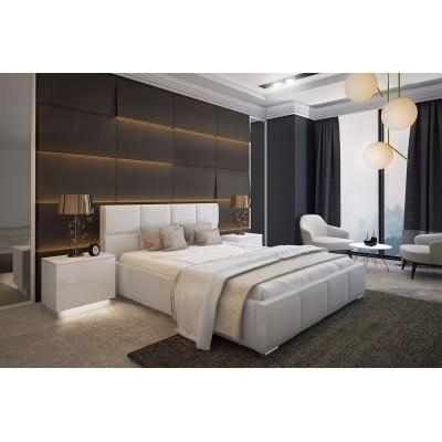 Łóżko tapicerowane SARA z pojemnikiem 160/180 cm Madryt 920