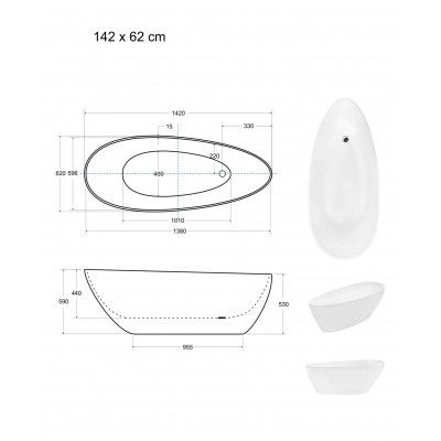 Wanna wolnostojąca ZOYA GLAM Wanna wolnostojąca ZOYA GLAM