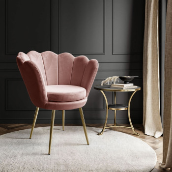 Fotel tapicerowany muszelka SHELLY