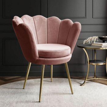 Fotel tapicerowany muszelka SHELLY