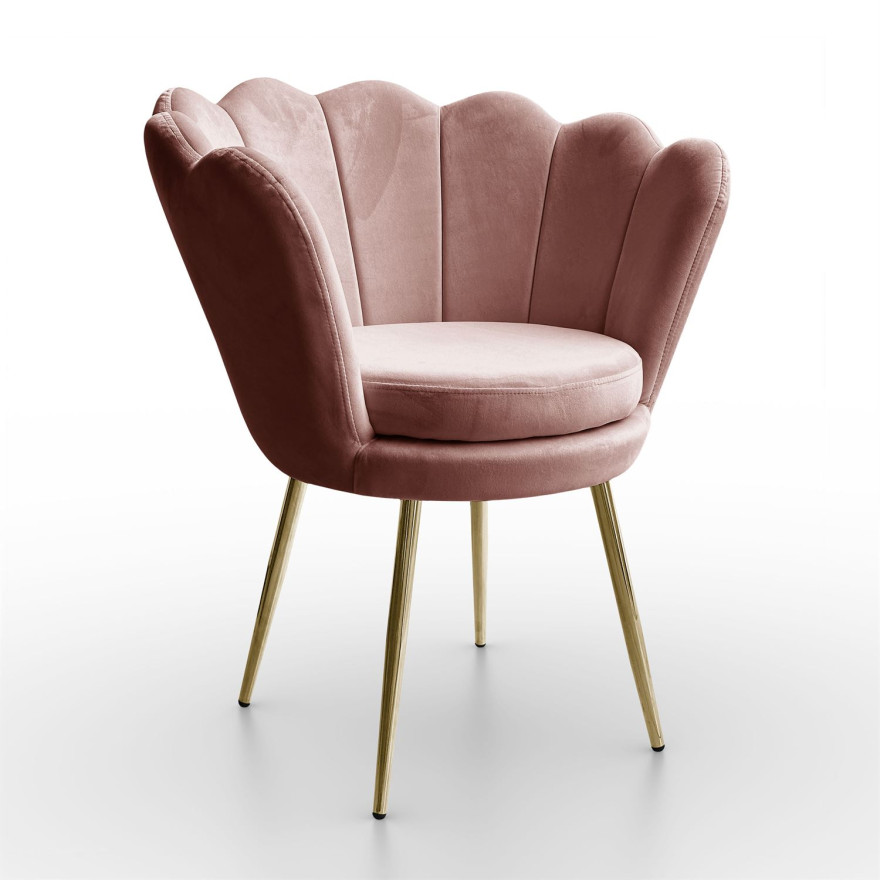 Fotel tapicerowany muszelka SHELLY