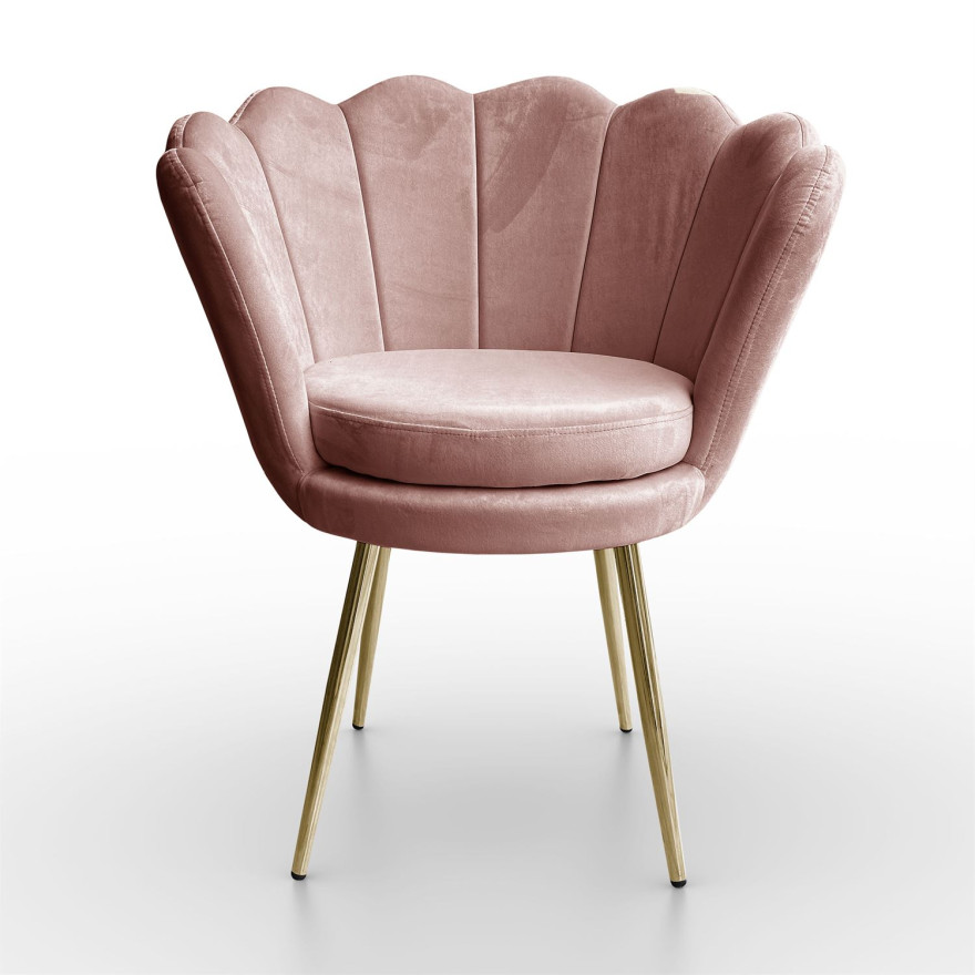 Fotel tapicerowany muszelka SHELLY