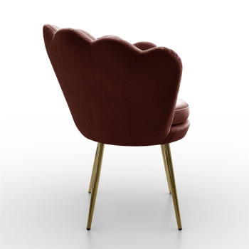 Fotel tapicerowany muszelka SHELLY