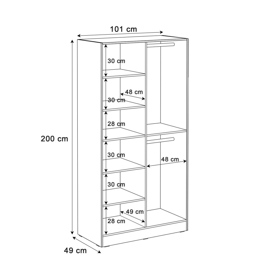 Szafa uchylna SANDBOX MODERN 100