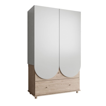 Szafa dziecięca dwudrzwiowa BLOOM 2D2S z dwiema szufladami