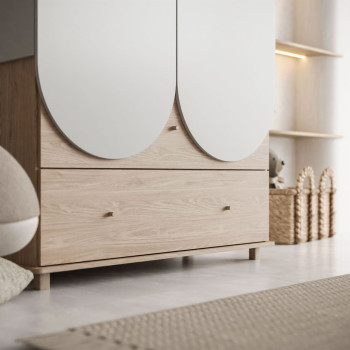 Szafa dziecięca dwudrzwiowa BLOOM 2D2S z dwiema szufladami