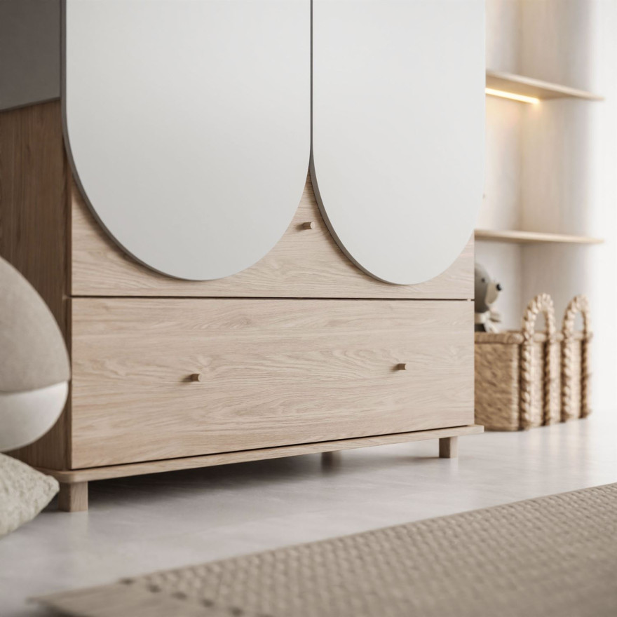 Szafa dziecięca dwudrzwiowa BLOOM 2D2S z dwiema szufladami