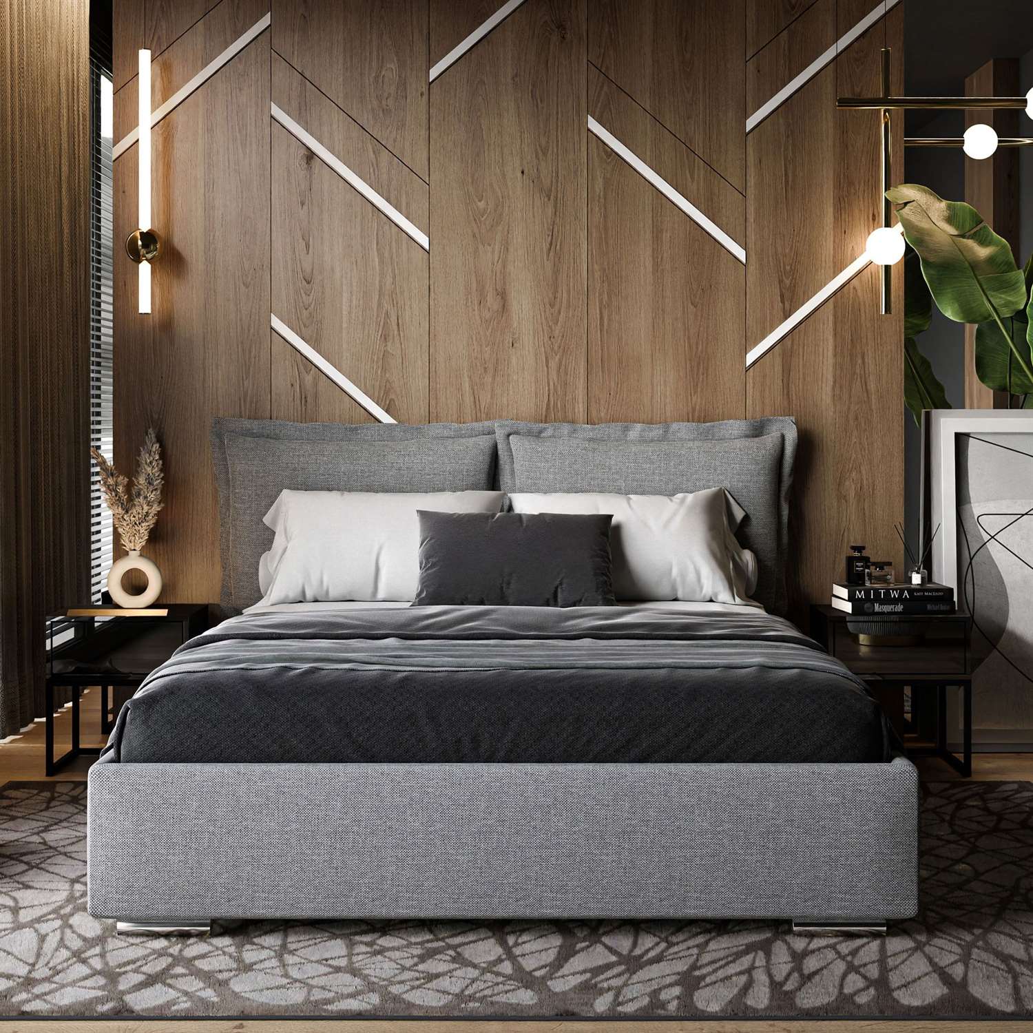 Łóżko tapicerowane VILANO z pojemnikiem - Inari 90