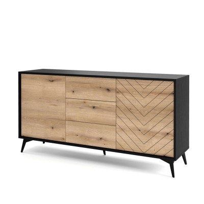 Komoda trzydrzwiowa EVOKE 154 cm z szufladami