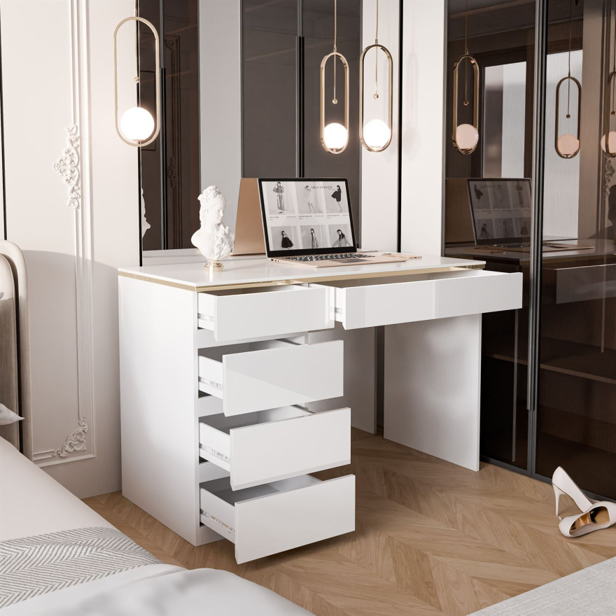 Biurko AURORA GOLD z szufladami