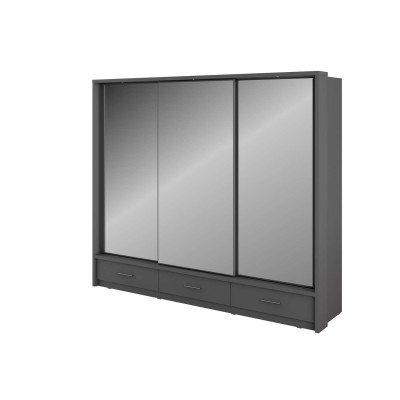 Szafa trzydrzwiowa przesuwna ARTI AR-01P-3L z lustrem i oświetleniem