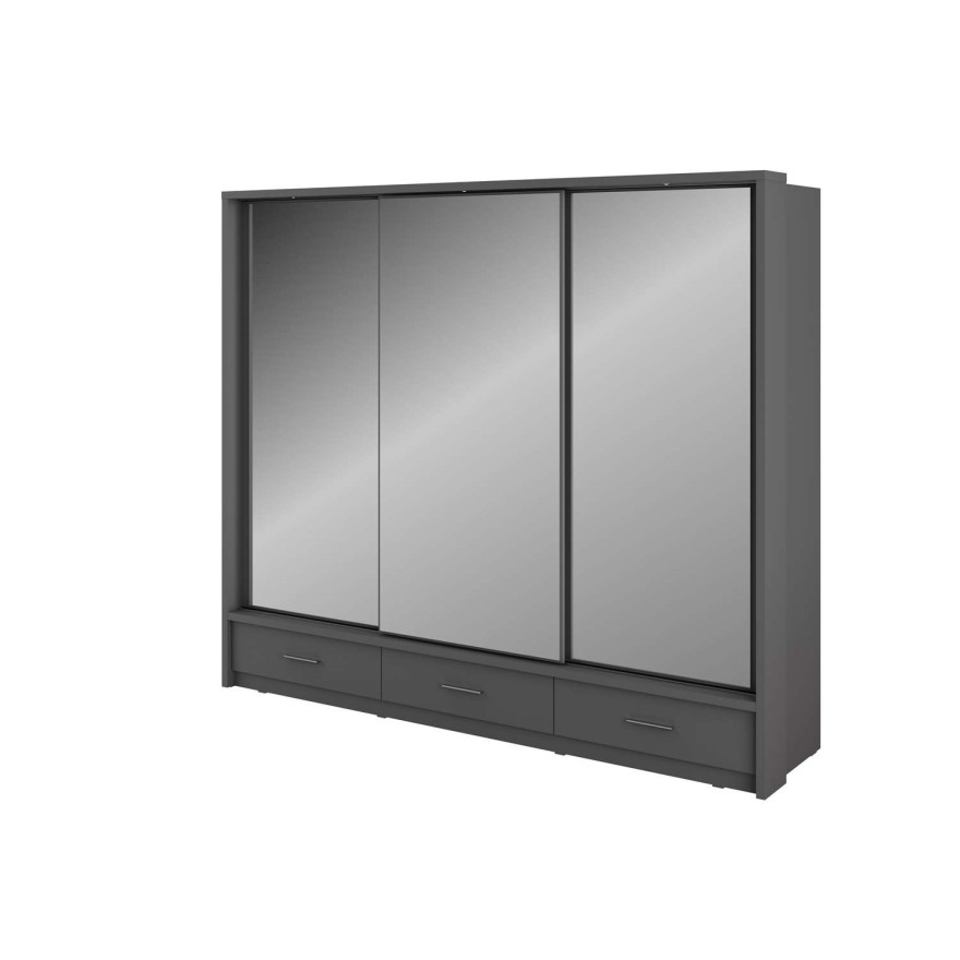 Szafa trzydrzwiowa przesuwna ARTI AR-01P-3L z lustrem i oświetleniem