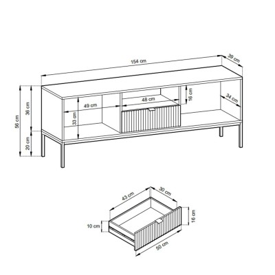 Zestaw mebli do salonu CORTADO czarny mat Zestaw mebli do salonu CORTADO czarny mat