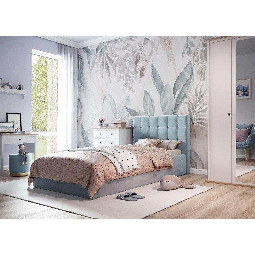 Łóżko tapicerowane pojedyncze LILI 80/90x200 cm