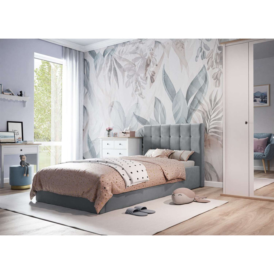 Łóżko tapicerowane pojedyncze LILI 80/90x200 cm