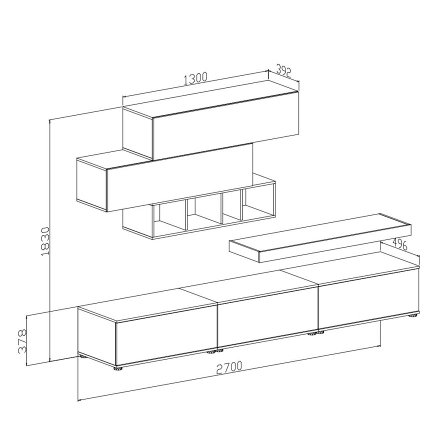 Meblościanka SANTORINI Meblościanka SANTORINI