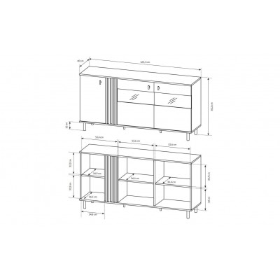 Zestaw mebli MADDIE dąb artisan