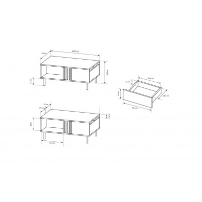 Zestaw mebli MADDIE dąb artisan