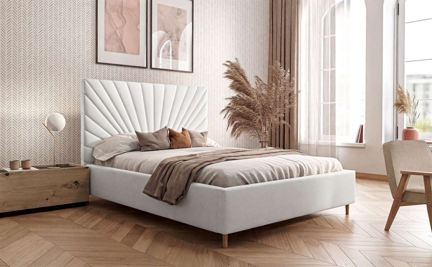 Łóżko tapicerowane SUNNY z pojemnikiem Madryt 920