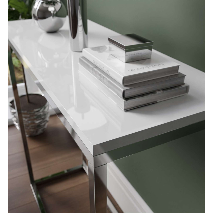 Konsola MODERN II 80/100 cm połysk/chrom Konsola MODERN II 80/100 cm połysk/chrom