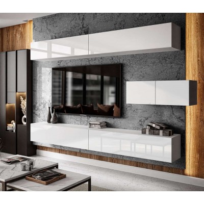 Meblościanka COLGANTE + LED wysoki połysk