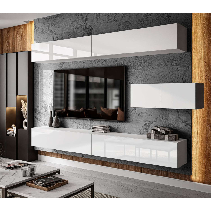 Meblościanka COLGANTE + LED wysoki połysk