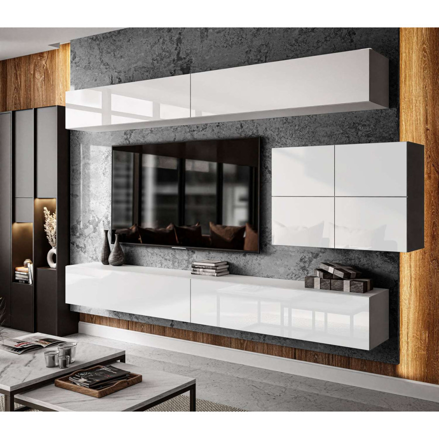 Meblościanka COLGANTE + LED wysoki połysk