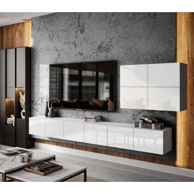 Meblościanka COLGANTE VI + LED wysoki połysk