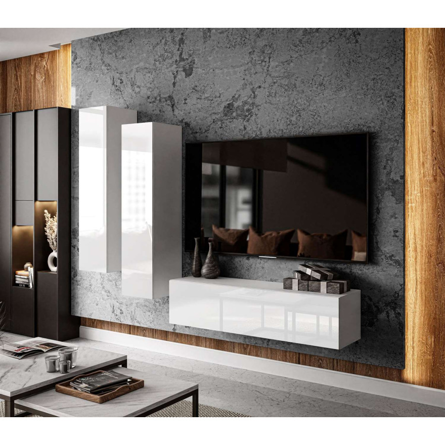 Meblościanka COLGANTE VII LED wysoki połysk