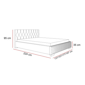 copy of Łóżko tapicerowane AIDA z pojemnikiem