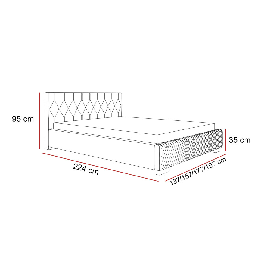 copy of Łóżko tapicerowane AIDA z pojemnikiem