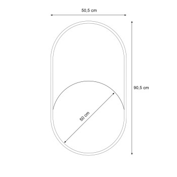 Okrągłe lustro wiszące LUMINA z oświetleniem LED