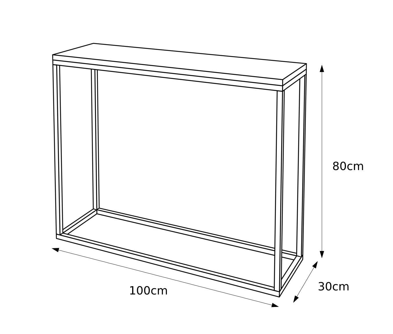 Konsola MODERN BETON II 80/100 cm