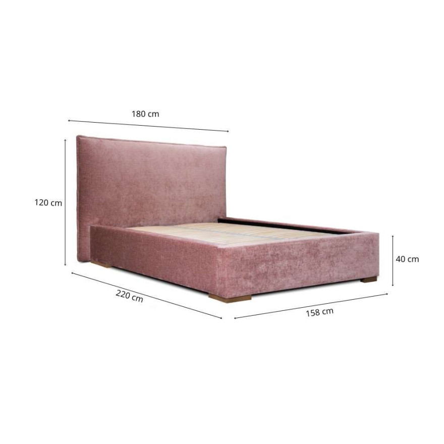 Łóżko tapicerowane PIANO z pojemnikiem